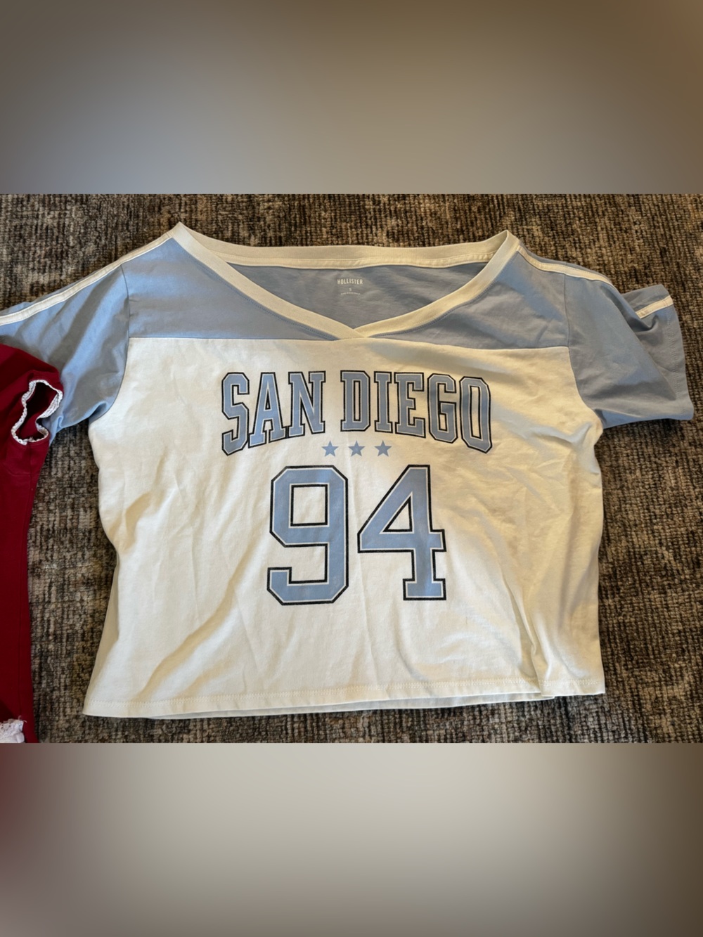 Hollister San Diego 94 Tee - Light Blue & White